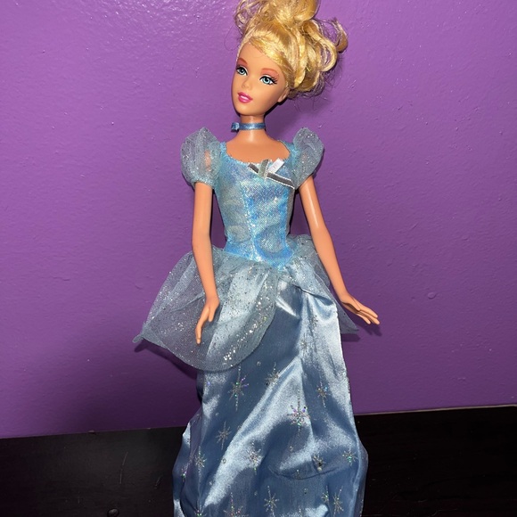 Disney Other - Vintage 1999 Disney Cinderella 12” Doll Blue Gown Dress Choker Princess